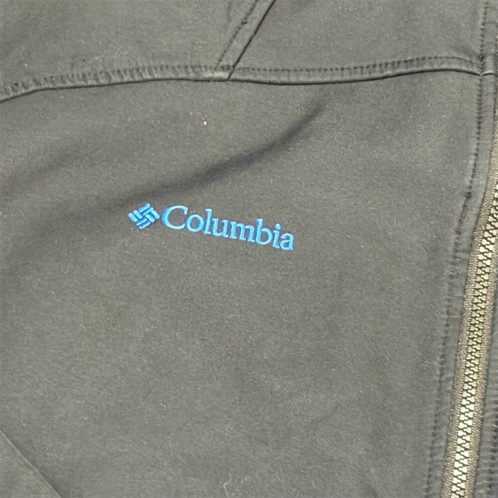Columbia Kansas Jayhawks KU Mens L Black Windbreaker Jacket Fleece Lined Zip Ful - Picture 4 of 10